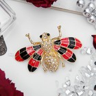 Брошь «Муха», цветная в золоте - Фото 1