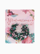 Брошь «Ветвь агата», зелёная в сером металле - Фото 2