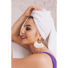 Серьги «Кисти» арабика, круг, цвет молочный в золоте - Фото 3