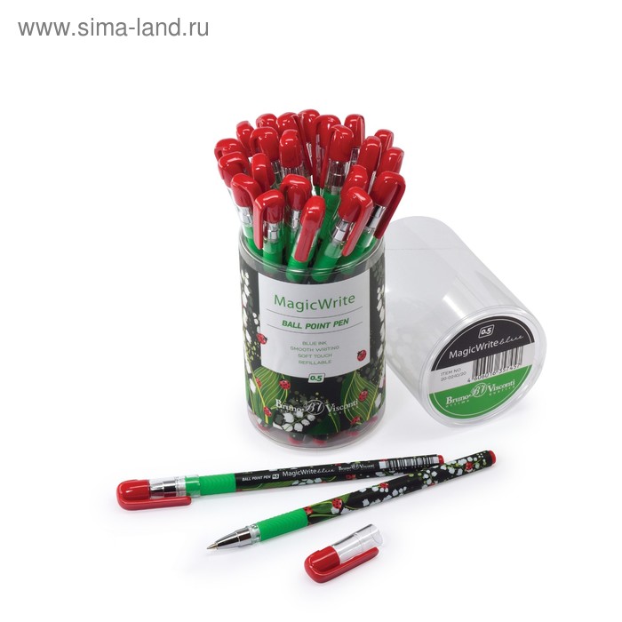 Ручка шариковая MagicWrite «Ландыши», узел 0.5 мм, синие чернила - Фото 1