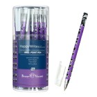 Ручка шариковая HappyWrite «Совы», узел 0.5 мм, синие чернила, матовый корпус Silk Touch - Фото 1