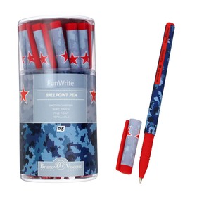 Ручка шариковая FunWrite Military blue, узел 0.5 мм, синие чернила, матовый корпус Silk Touch 3979270