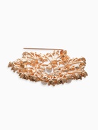 Брошь с жемчугом «Снежинка», белая в золоте - Фото 3