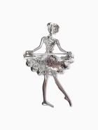 Брошь «Балеринка», цвет белый в серебре - Фото 1