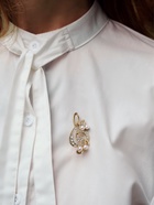 Брошь «Скрипичный ключ» с жемчужными нотками, цвет белый в золоте - Фото 2