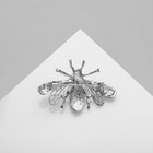 Брошь «Пчела» крупная, цвет чёрно-белый в серебре - Фото 2