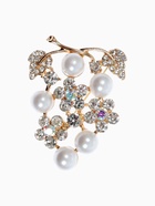 Брошь «Виноградная гроздь» с цветами, цвет радужный в золоте - Фото 1