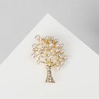 Брошь «Дерево заснеженное» с жемчугом, цвет белый в золоте - фото 10986964