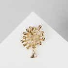 Брошь «Дерево заснеженное», с жемчугом, белая в золоте - Фото 2