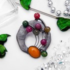 Брошь «Ветвь турмалиновая», цветная в черненом серебре - Фото 2