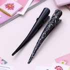 Зажим для волос «Брызги блеска», 12.5 см, чёрный - Фото 2