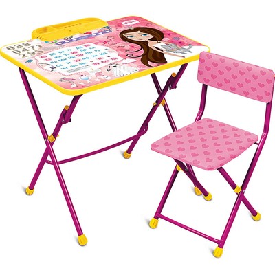 Комплект детской мебели «Познайка. Маленькая принцесса»: стол, мягкий стул, цвета стула МИКС