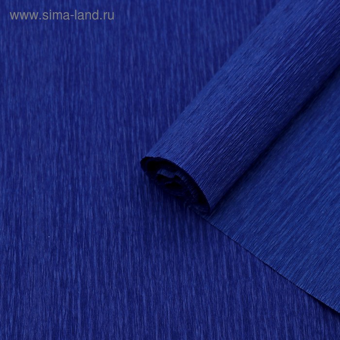 Креп для цветов простой, цвет синий, 0,5 х 2,5 м - Фото 1