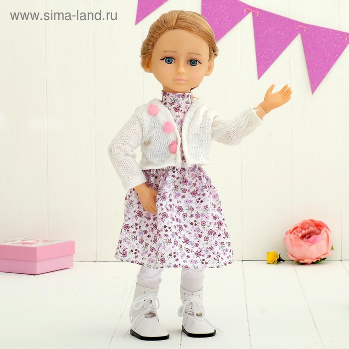 Кукла интерактивная шарнирная «Алиса» с аксессуарами и микрофоном, отвечает на голосовые команды, высота 48см