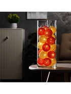 Гирлянда - нить, 5 м с насадками «Клубки красно-золотистые», IP20, прозрачная нить, 20 LED, свечение тёплое белое, 220 В - фото 7342814