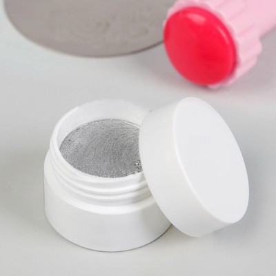 Гель-лак для стемпинга, 3-х фазный, LED/UV, 5 мл, цвет серебристый