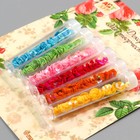 Пайетки в капсуле "Цветы крупные" 2 гр набор 6 шт 17х13 см - фото 20870603