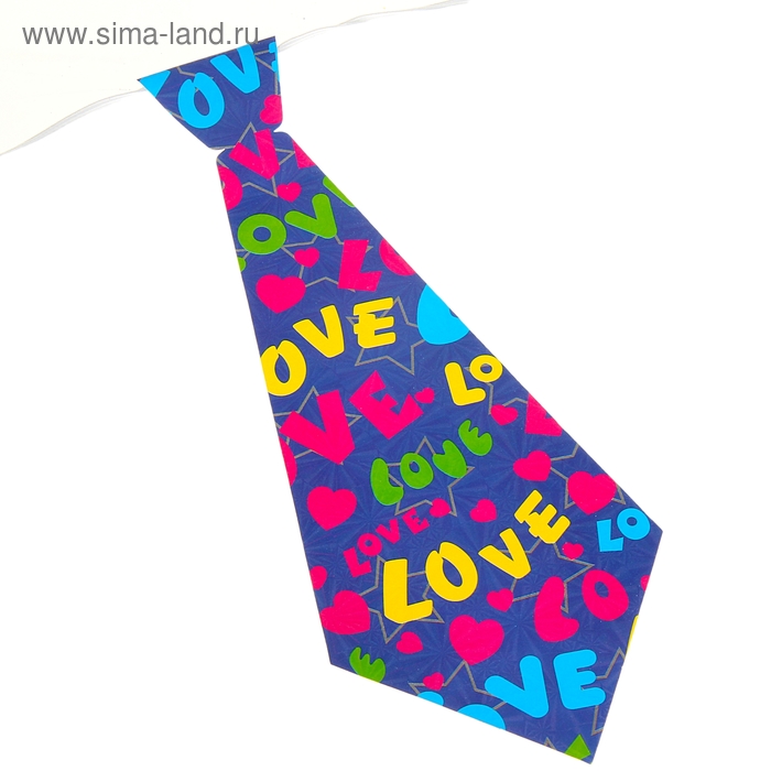 Карнавальный галстук Love, набор 6 шт. - Фото 1