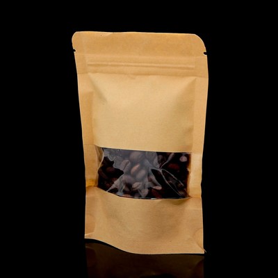 Пакет Zip-lock Крафт с прямоугольным окном 9×14 см