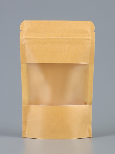 Пакет Zip-lock Крафт с прямоугольным окном 9×14 см