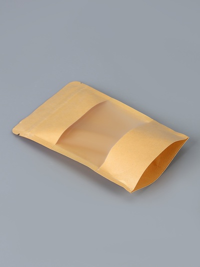 Пакет Zip-lock Крафт с прямоугольным окном 9×14 см