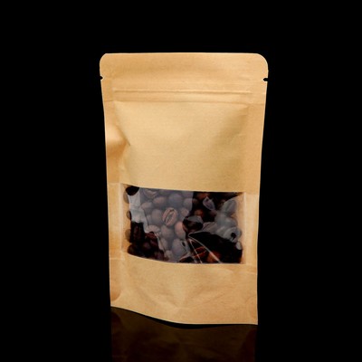 Пакет Zip-lock Крафт с прямоугольным окном 10×15 см