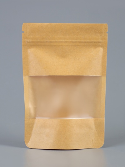 Пакет Zip-lock Крафт с прямоугольным окном 10×15 см