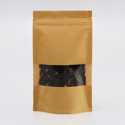 Пакет Zip - lock Крафт с прямоугольным окном 12×20 см