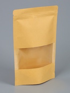 Пакет Zip - lock Крафт с прямоугольным окном 14×22 см - Фото 2