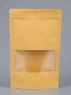 Пакет Zip - lock Крафт с прямоугольным окном 14×22 см - Фото 3