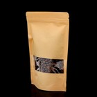 Пакет Zip - lock Крафт с прямоугольным окном 16×26 см - Фото 1