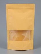 Пакет Zip - lock Крафт с прямоугольным окном 16×26 см  (артикул 3710467)  большой выбор товаров оптом и в розницу по низким ценам с доставкой