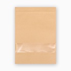 Пакет Zip - lock Крафт с прямоугольным окном 18×26 см  (артикул 3710468)  большой выбор товаров оптом и в розницу по низким ценам с доставкой