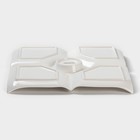 Менажница фарфоровая 5 ячеек Magistro «Белль», 25×25 см, цвет белый - Фото 3