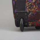 Сумка дорожная на колёсах, отдел на молнии, наружный карман, цвет чёрный/фиолетовый - Фото 6