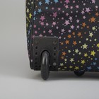 Сумка дорожная на колёсах, отдел на молнии, наружный карман, цвет чёрный/разноцветный - Фото 6