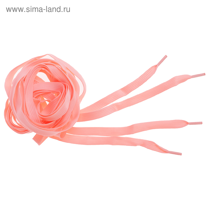 Шнурки люминесцентные, цвет розовый - Фото 1