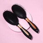 Расчёска массажная, прорезиненная ручка, 8×24 (±1) см, чёрная - Фото 4