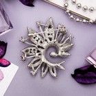 Брошь «Лепестки» жемчужные, цвет белый в серебре - Фото 2
