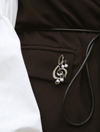 Брошь «Скрипичный ключ с жемчужными нотками», белая в серебре - Фото 2