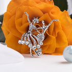 Брошь «Танцовщицы», цвет белый в серебре - Фото 1