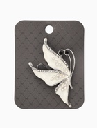 Брошь «Бабочка» нежность, цвет белый в серебре - Фото 4