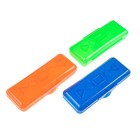 Пенал футляр, пластиковый, 70 х 200 х 30 мм, микс (оранжевый, зелёный, синий) - Фото 1