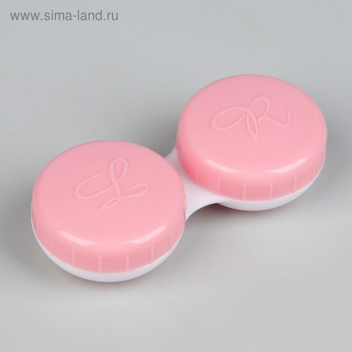 Контейнер для контактных линз, цвет розовый - Фото 1