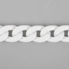Цепочка для сумки, пластиковая, 17×23 мм, 120 см, белая - Фото 2