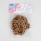 Цепочка для сумки, пластиковая, 17×23 мм, 120 см, бежевая - Фото 4