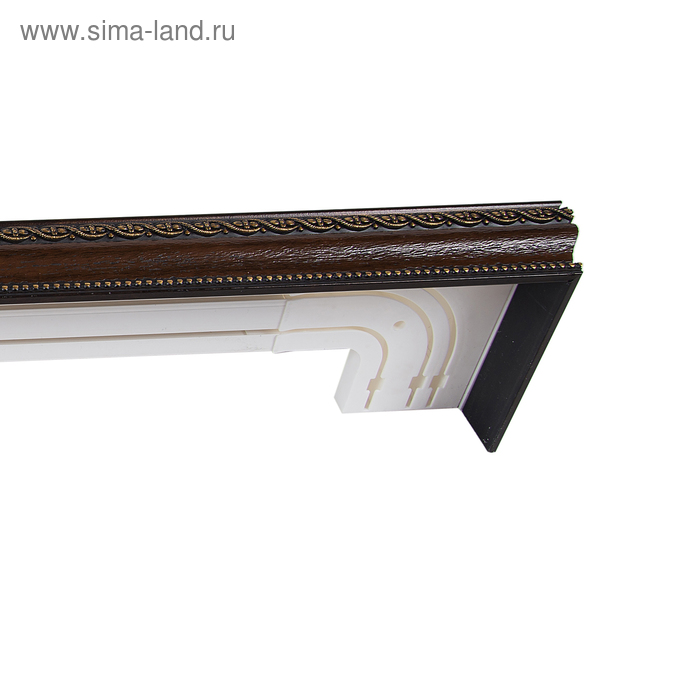 Карниз трёхрядный 180 см, цвет орех