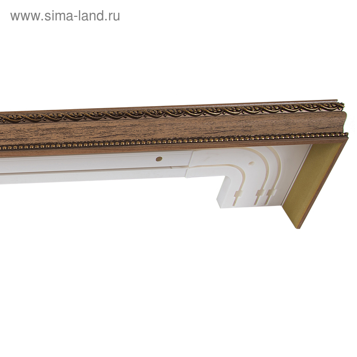 Карниз трёхрядный 240 см, цвет дуб - Фото 1