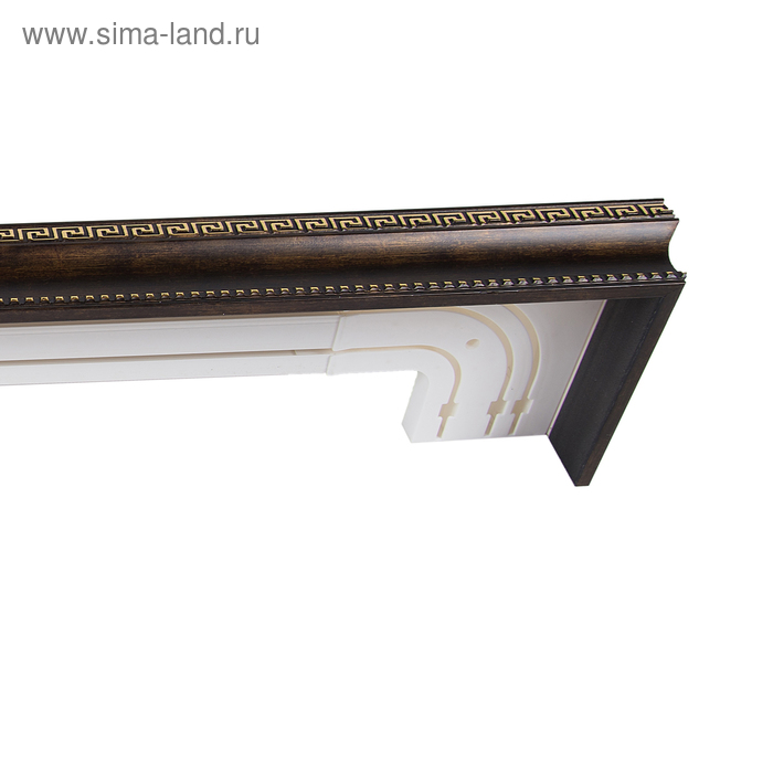 Карниз трёхрядный 160 см, цвет орех