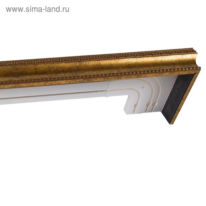 Карниз трёхрядный 180 см, цвет старое золото